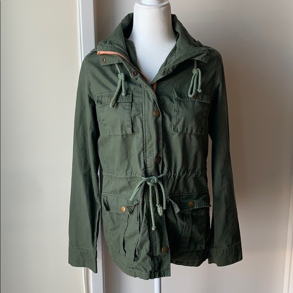 Market & Spruce Jackets & Blazers - Market & Spruce Olive Military Utility Jacket M